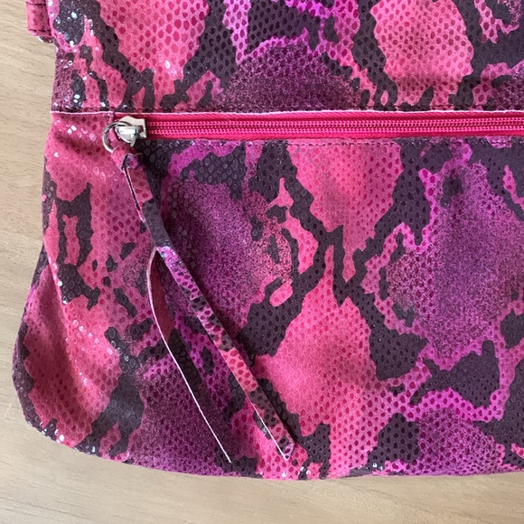 ✨Vintage Pietro Alessandro Pink and Black “snake skin” Handbag✨ - Picture 7 of 11